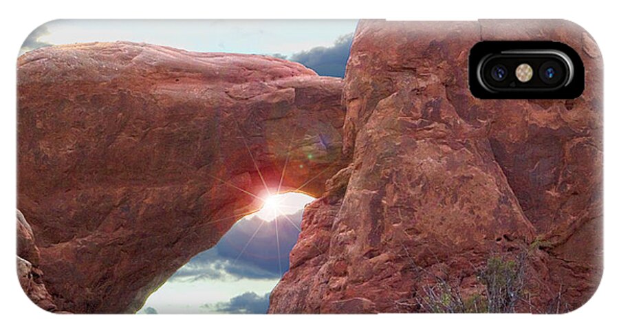 Canyonlands iPhone X Case featuring the digital art Star Arch by Gary Baird