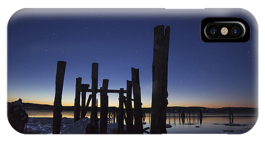 Stars iPhone X Case featuring the photograph Stars At Sandy Point Sunrise by John Meader