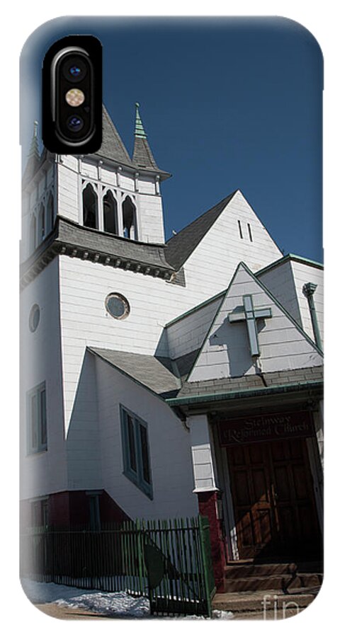 Steinway iPhone X Case featuring the photograph Steinwy Reformed Church Steinway Reformed Church Astoria, N.Y. by Steven Spak
