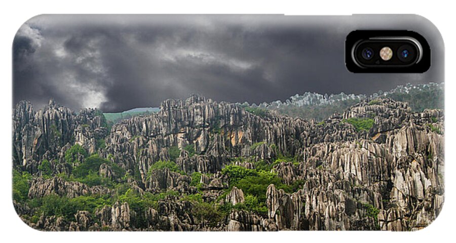  iPhone X Case featuring the photograph Stone Forest 3 by Robert Hebert