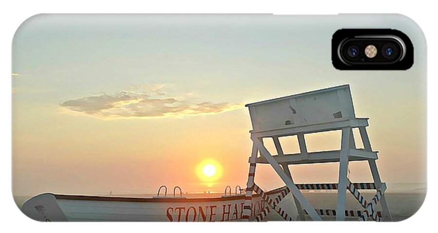 Stone Harbor Sunrise iPhone X Case featuring the photograph Stone Harbor Sunrise by Dark Whimsy