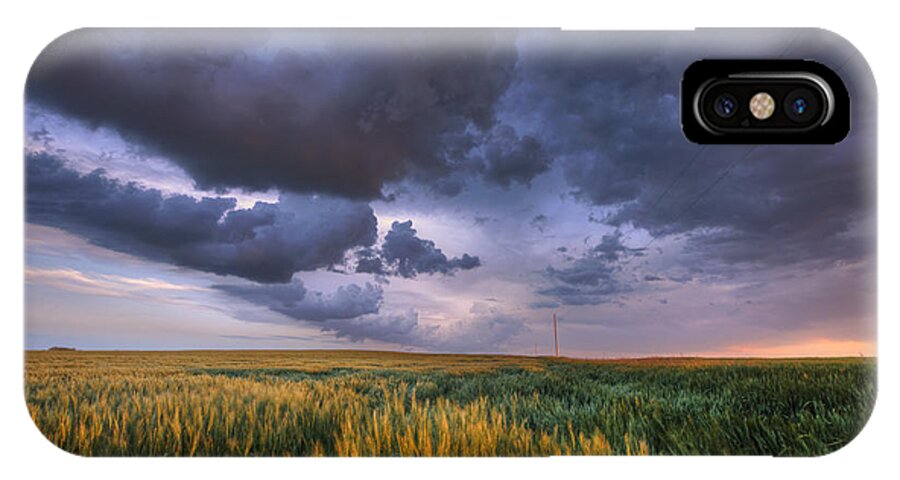 Barley iPhone X Case featuring the photograph Storm Clouds Over Barley by Dan Jurak