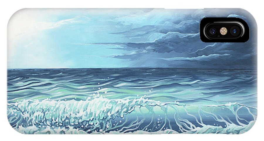Storm Painting iPhone X Case featuring the painting Storm Front by William Love