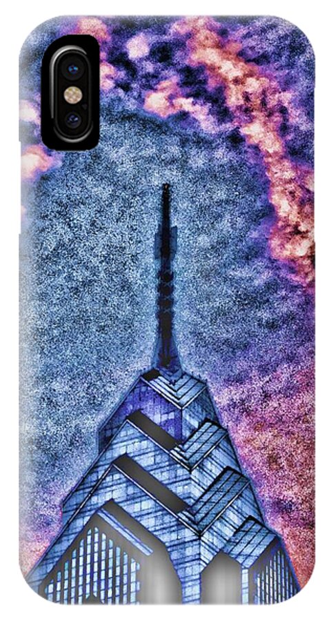 Philadelphia iPhone X Case featuring the digital art Straight Up by Vincent Green