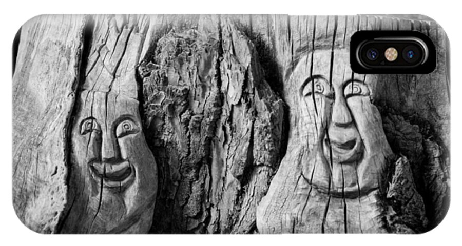 Tree Stump iPhone X Case featuring the photograph Stump faces 2 by Stephen Holst