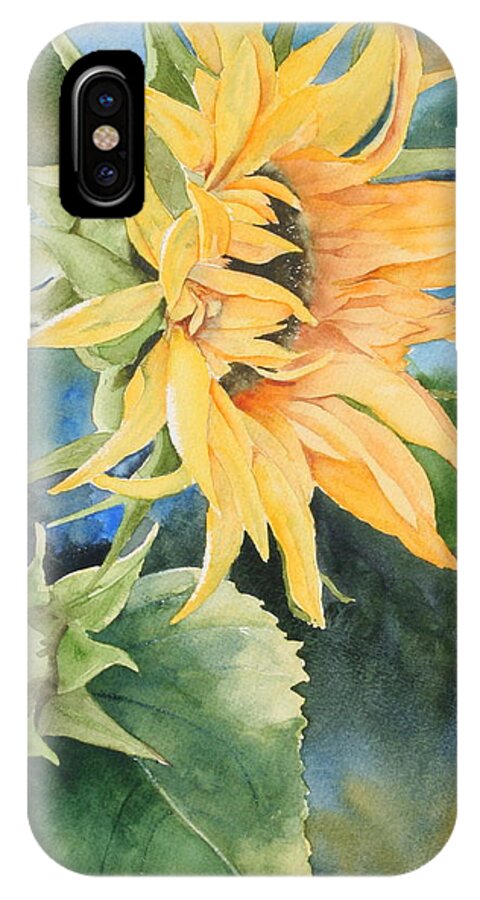 Flower iPhone X Case featuring the painting Summer Sunflower by Marsha Karle