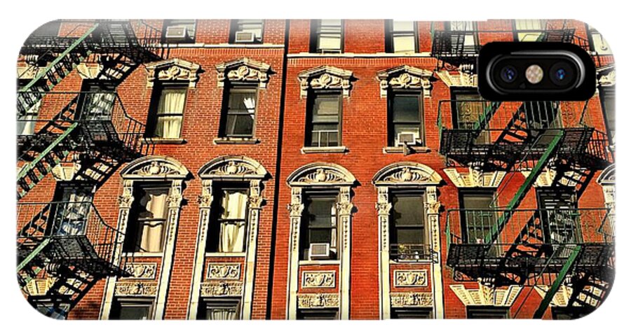 Old Buildings iPhone X Case featuring the photograph Sun and Shadow - The Rhythm of New York by Miriam Danar