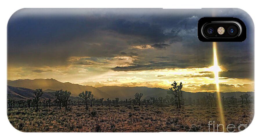 Sunset iPhone X Case featuring the photograph Sun Blade by Mark Jackson