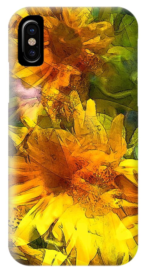 Floral iPhone X Case featuring the photograph Sunflower 6 by Pamela Cooper