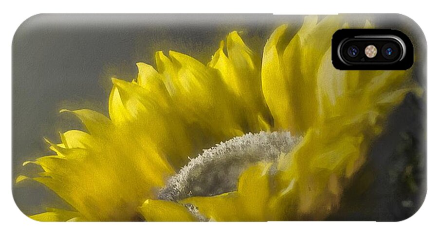 Sunflower iPhone X Case featuring the digital art Sunflower Slumber by Melissa Bittinger
