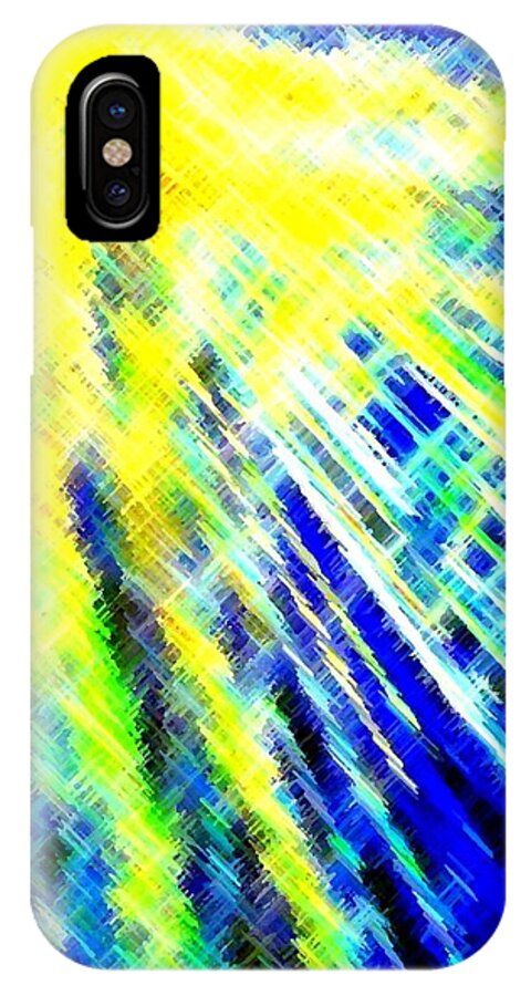 Abstract iPhone X Case featuring the digital art Sunny Days by Will Borden