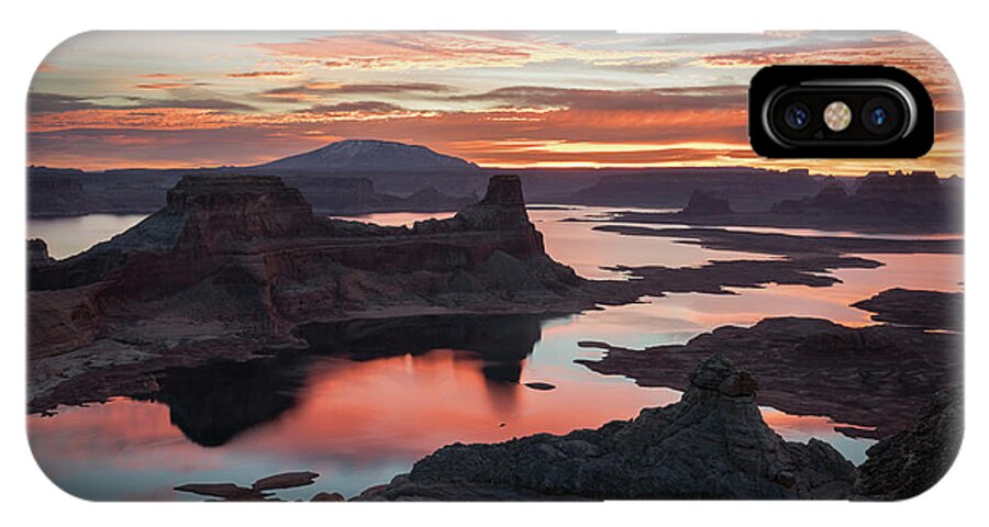 Lake Powell iPhone X Case featuring the photograph Sunrise at Lake Powell by James Udall