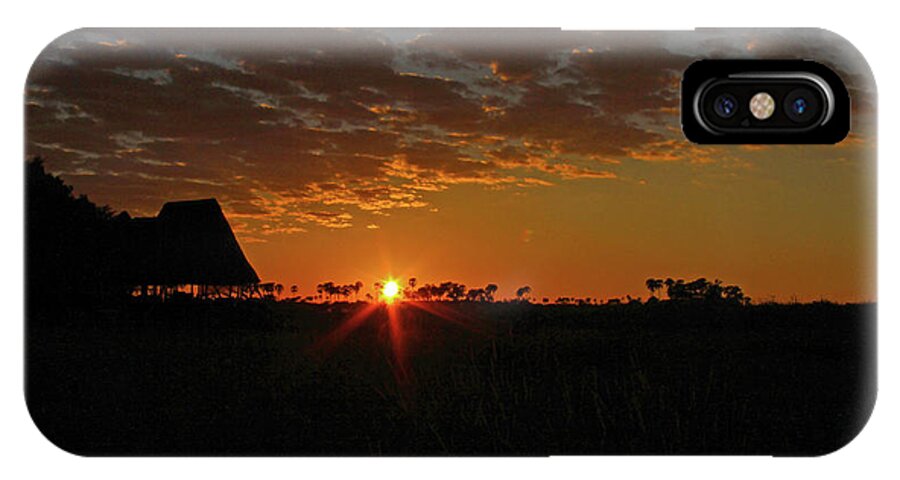 Sunrise iPhone X Case featuring the photograph Sunrise in Botswana by Richard Krebs