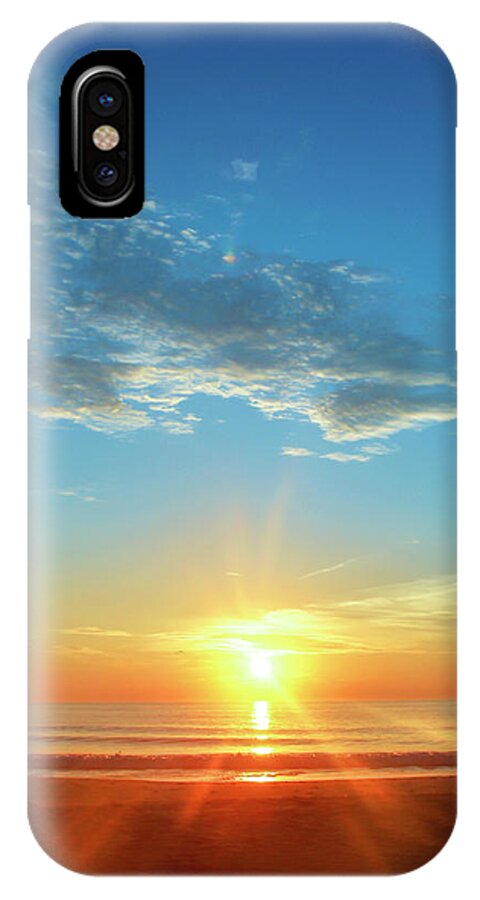 Sunrise iPhone X Case featuring the photograph Sunrise with Flare by David Stasiak