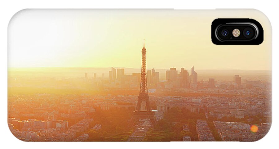 Eiffel iPhone X Case featuring the photograph Sunset above Paris by Anastasy Yarmolovich