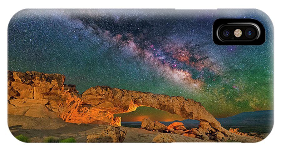 Astronomy iPhone X Case featuring the photograph Sunset Arch by Ralf Rohner