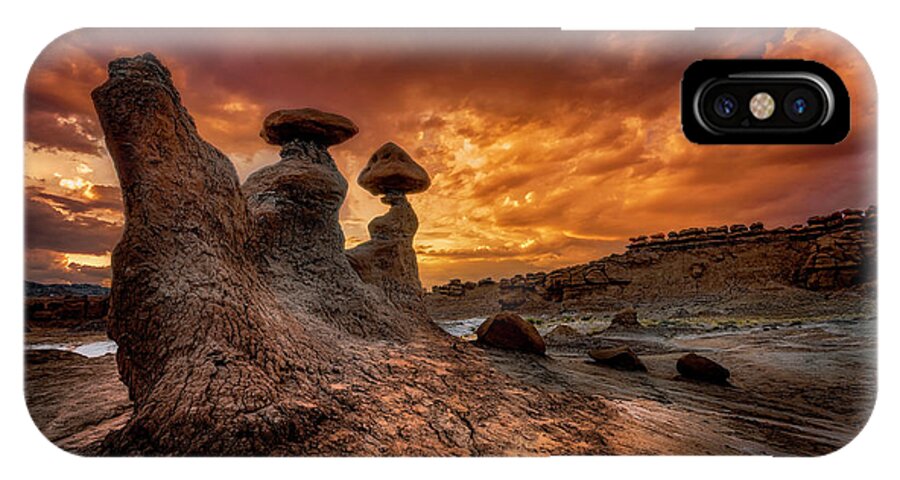 Goblin Valley iPhone X Case featuring the photograph Sunset at Goblin Valley by Michael Ash