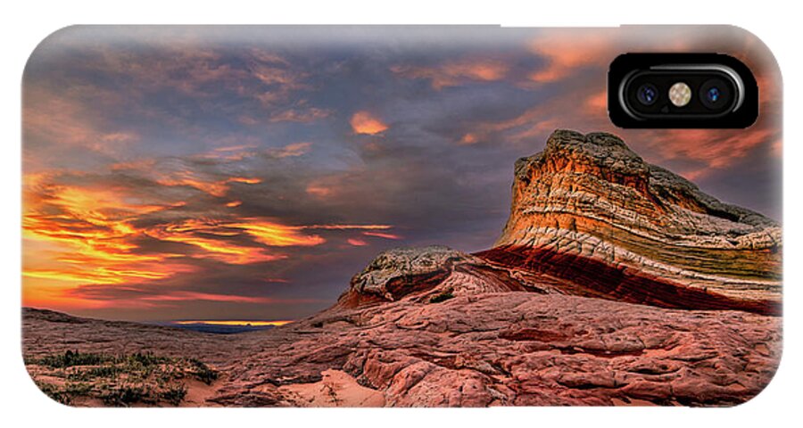 Arizona iPhone X Case featuring the photograph Sunset at White Pocket by Peter Dang