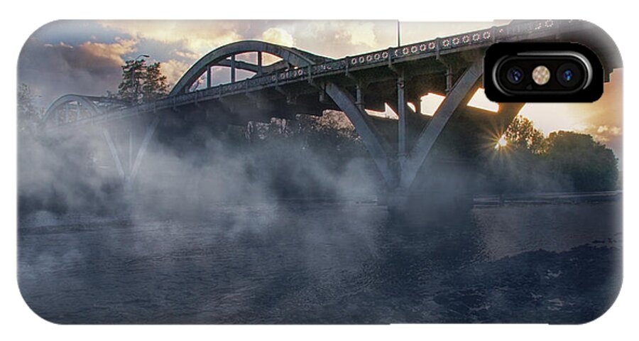 Photo-art iPhone X Case featuring the photograph Sunset Fog at Caveman Bridge by Mick Anderson