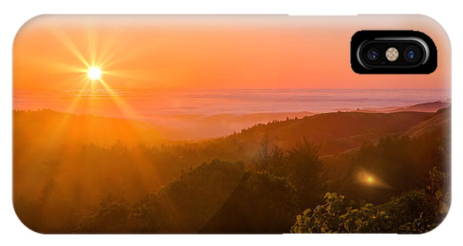 Pacific iPhone X Case featuring the photograph Sunset Fog over the Pacific #1 by Bryant Coffey