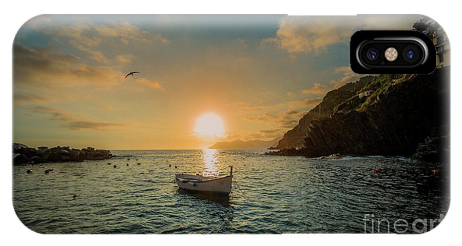 Travel iPhone X Case featuring the photograph Sunset in Cinque Terre by Alex Dudley