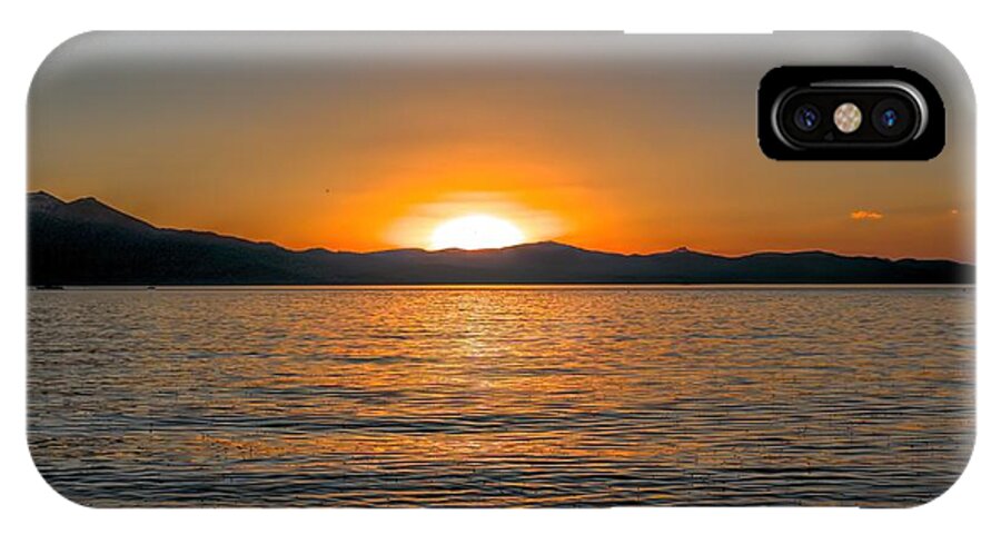 Alpine iPhone X Case featuring the photograph Sunset Lake 3 by Joe Lach