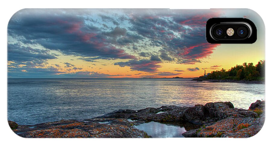 Minnesota iPhone X Case featuring the photograph Sunset on Lake Superior by Steve Stuller