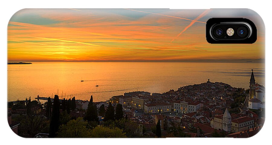 Piran iPhone X Case featuring the photograph Sunset by Robert Krajnc