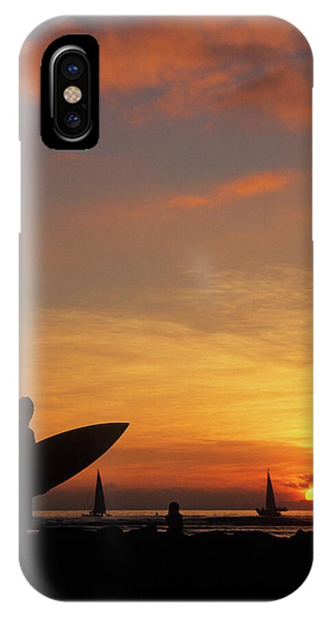 Surfing iPhone X Case featuring the photograph Surfer by Steve Williams