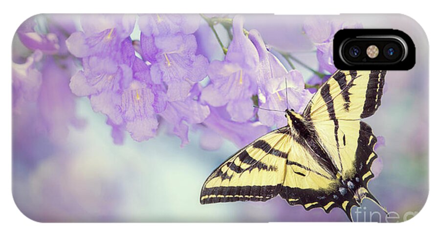 Butterfly iPhone X Case featuring the photograph Swallowtail on Purple Flowers by Susan Gary