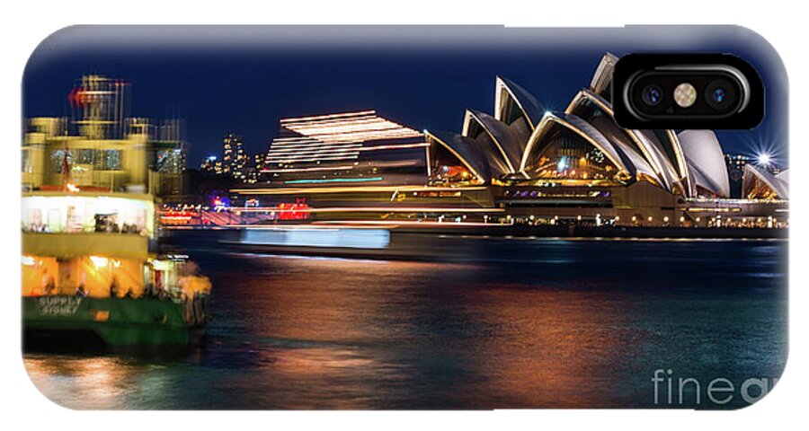 Sydney iPhone X Case featuring the photograph Sydney night life by Andrew Michael