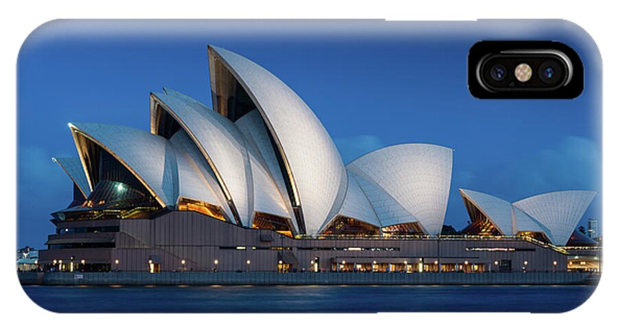 Aussie iPhone X Case featuring the photograph Sydney Opera House after dark by Andrew Michael