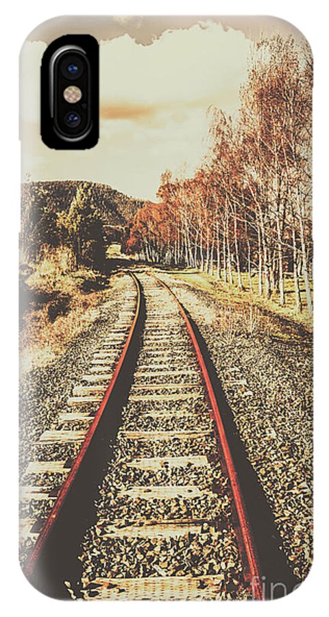 Vintage iPhone X Case featuring the photograph Tasmanian country tracks by Jorgo Photography