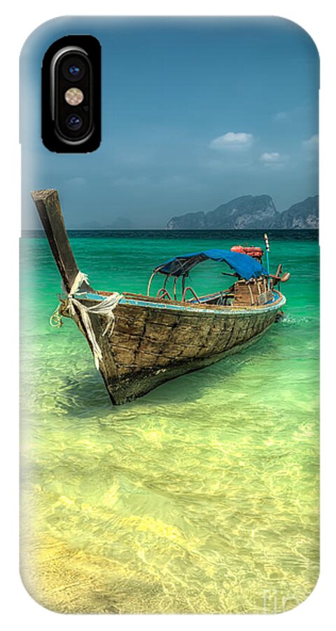 Boat iPhone X Case featuring the photograph Thai Longboat by Adrian Evans