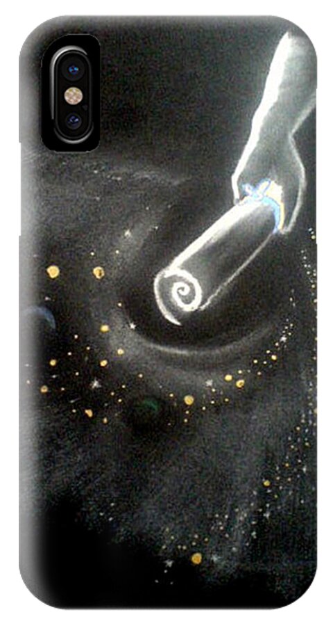 Ahonu iPhone X Case featuring the painting The Architect by AHONU Aingeal Rose
