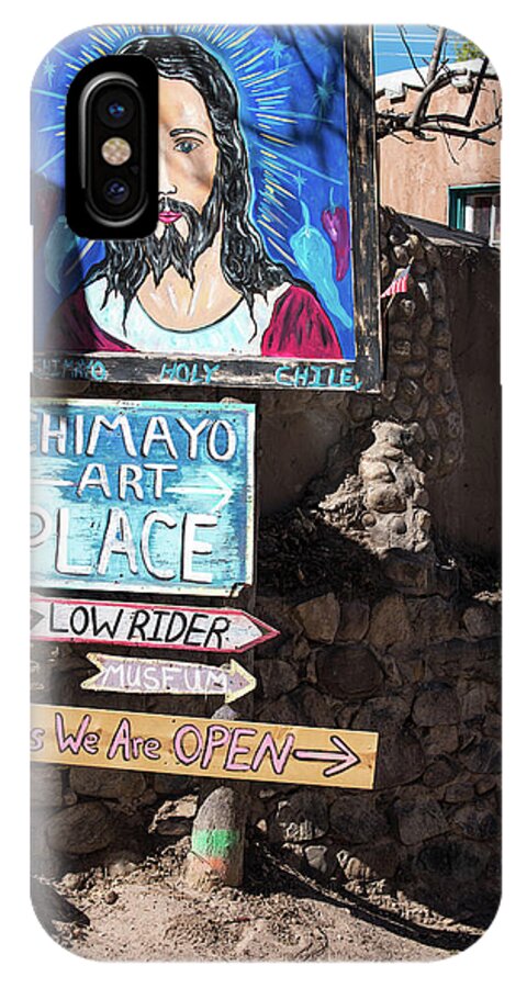 Chimayo Art iPhone X Case featuring the photograph The Art Place in Chimayo by Tom Cochran