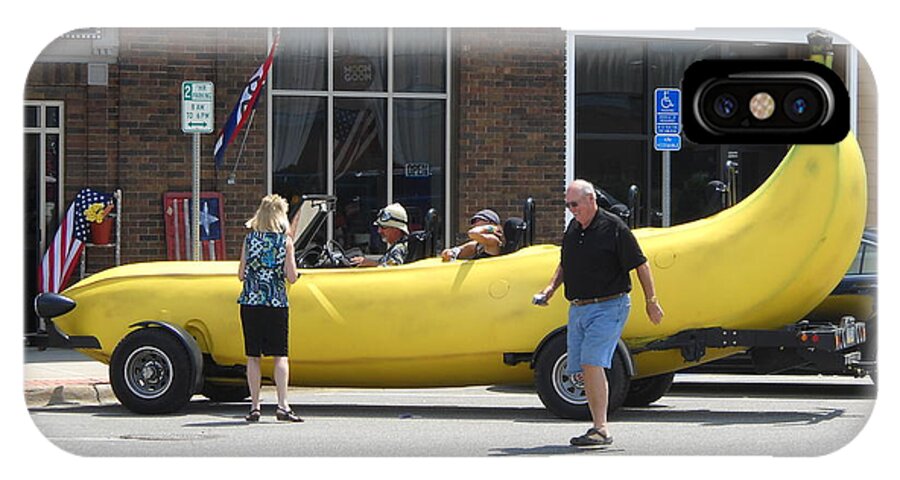 Banana iPhone X Case featuring the photograph The Big Banana Car Stops By by Kent Lorentzen