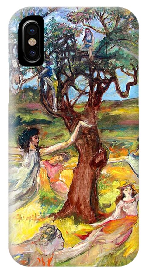 Allegorical Fantasy iPhone X Case featuring the painting the Cinnamon Tree by Scott Cumming