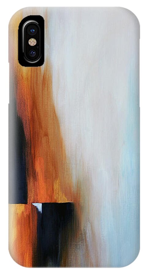 Abstract iPhone X Case featuring the painting The Clearing 1 by Michelle Joseph-Long