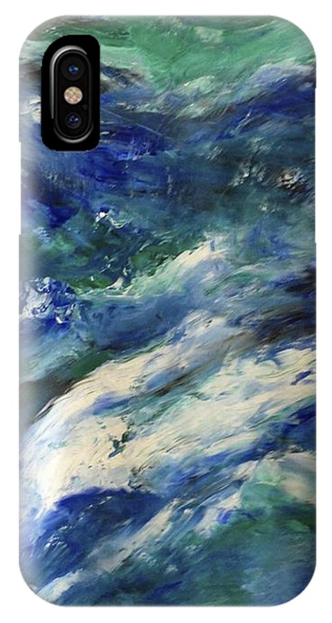 Abstract Landscapes iPhone X Case featuring the painting THE ELEMENTS Water #4 by Laara WilliamSen