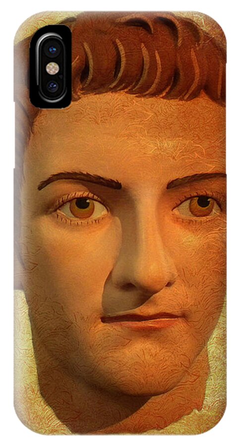 Caligula iPhone X Case featuring the photograph The Face of Caligula by Nigel Fletcher-Jones