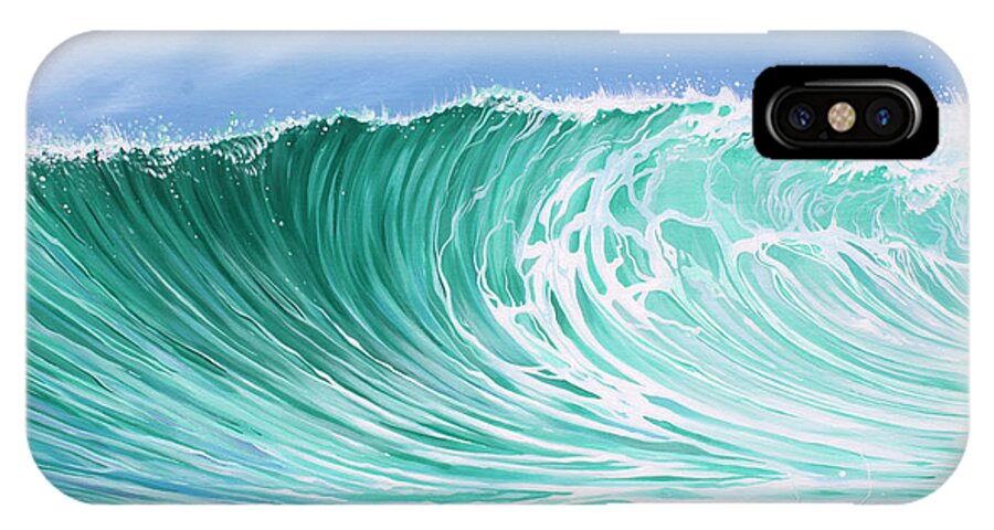 Wave Art iPhone X Case featuring the painting The Falls by William Love