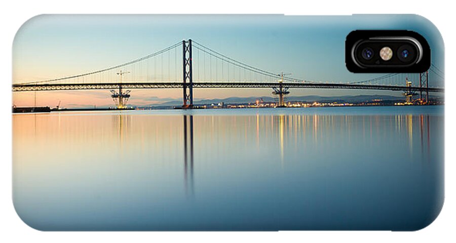 Forth iPhone X Case featuring the photograph The Forth Road Bridge by Ray Devlin