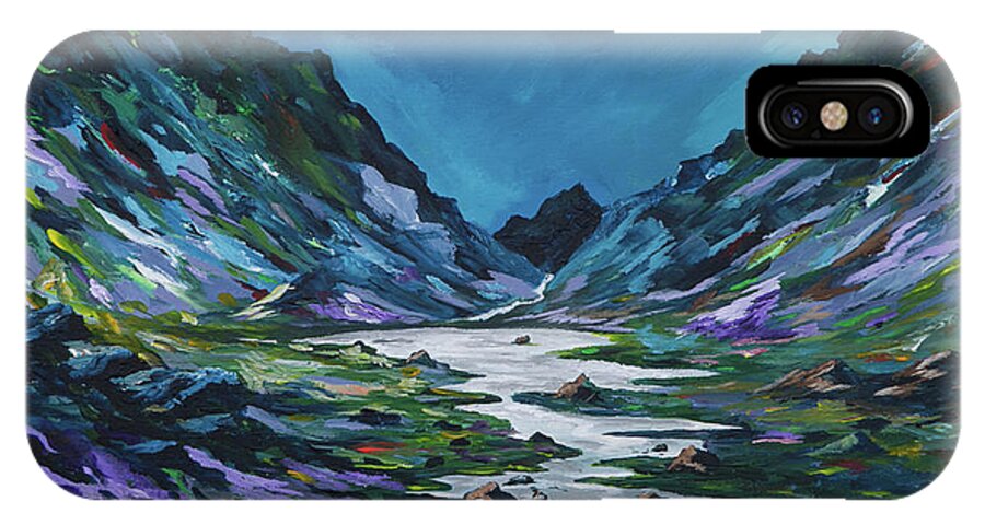 Kerry iPhone X Case featuring the painting The Gap of Dunloe by Conor Murphy