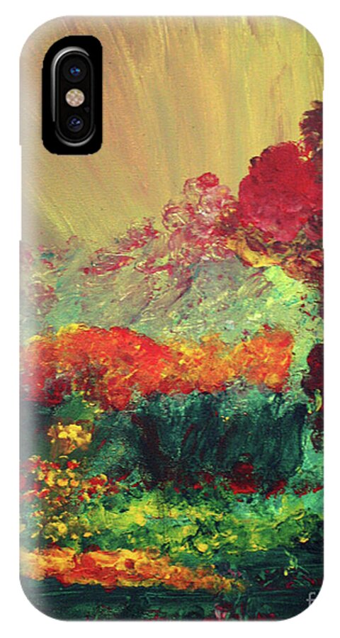 Landscapes iPhone X Case featuring the painting The Garden by Karen Nicholson