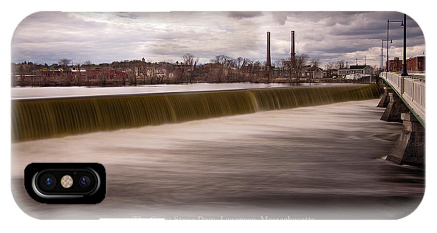 The Great Stone Dam iPhone X Case featuring the photograph The Great Stone Dam Lawrence, Massachusetts by Betty Denise