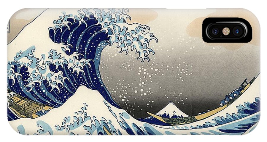 Wave iPhone X Case featuring the photograph The Great Wave Off Kanagawa by Katsushika Hokusai