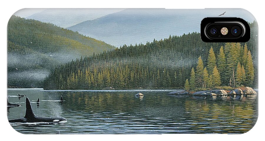 Jake Vandenbrink iPhone X Case featuring the painting The Inside Passage by Jake Vandenbrink