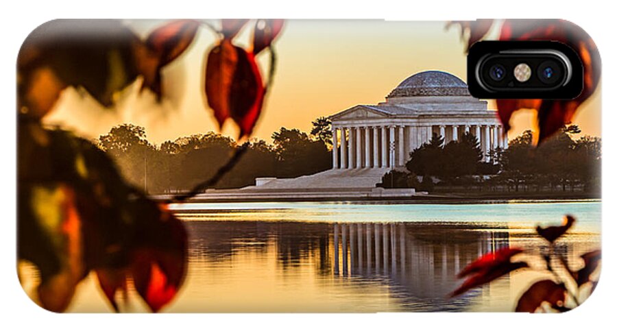 Leaves iPhone X Case featuring the photograph Jefferson in Autumn by Ed Clark