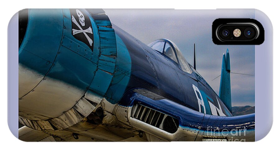 Vought F4u-1 Corsair iPhone X Case featuring the photograph The Jolly Roger by Tommy Anderson